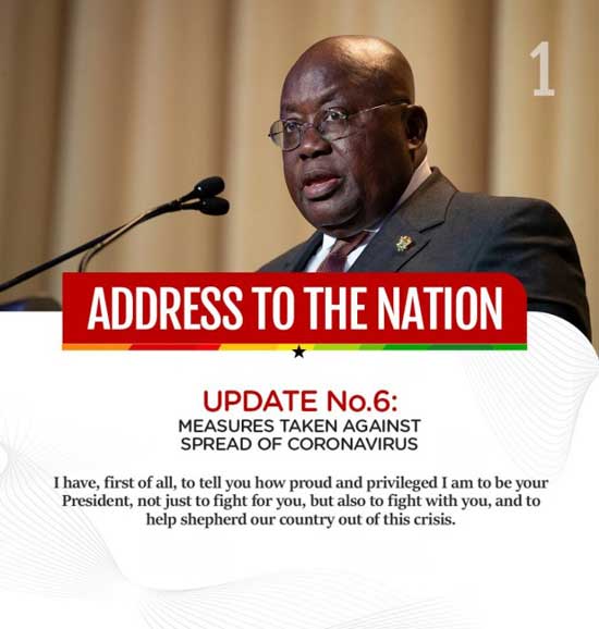 COVID-19: Akufo-Addo extends ban on public gatherings by 2 weeks
