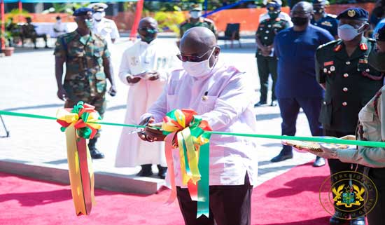 President Akufo-Addo Commends Military For Exemplary Covid-19 Fight; Commissions Housing Apartments