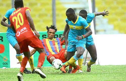 File image – Hearts of Oak defeated Wa All Stars by two goals to one in their Week 4 clash at the Accra Sports Stadium on 26th February 2017. Photo credit: S. A. Adadevoh/@images_images